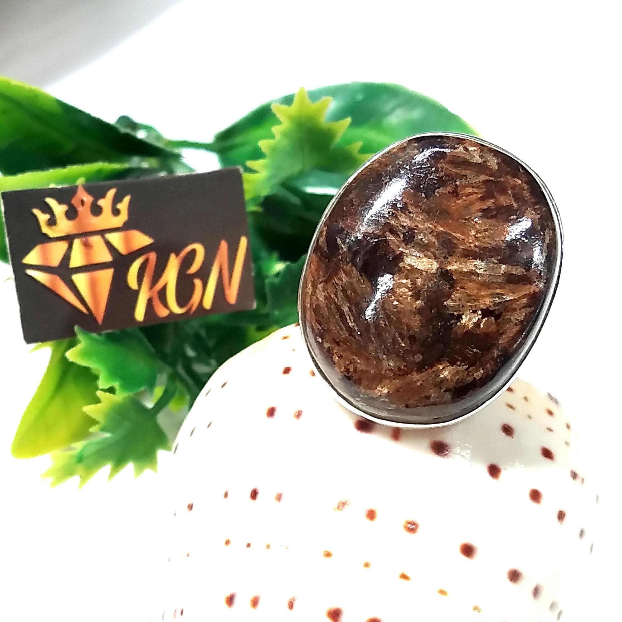 Natural Bronzite Gemstone Ring, 925 Solid Sterling Silver Ring, Bronzite Stone Size 26x21 mm Handmade Ring, Wedding ring, Gift Birthday Ring